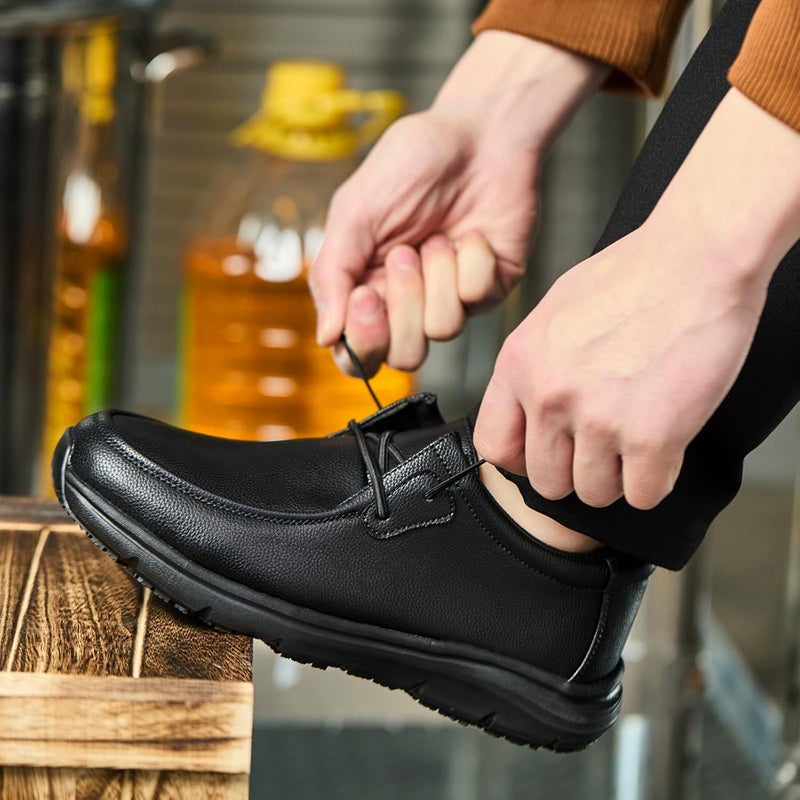 TEYTAP Store Non Slip Work Shoes for Men Women Chef Kitchen Restaurant Food Service Waterproof Lightweight Comfortable Slip on Loafers - Image 5